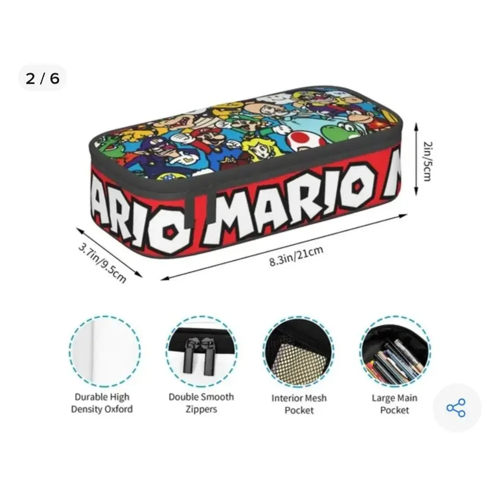 Mario Bro Nintendo Pencil Case Read Description
